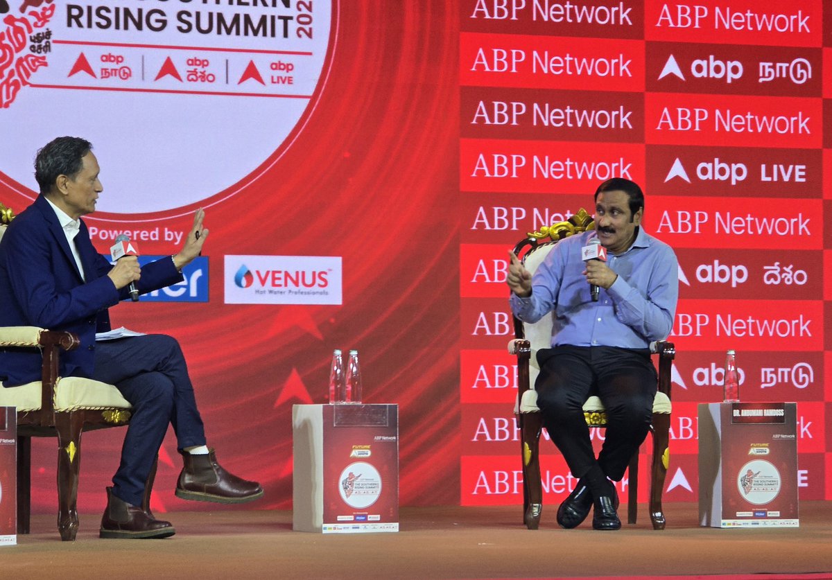 draramadoss's tweet image. சென்னையில், ABP செய்தி நிறுவன குழுமத்தின் சார்பில் நடைபெற்ற, தென்னிந்திய கருத்தரங்கில் (The Southern Rising Summit - 2025) பங்கேற்ற போது.!