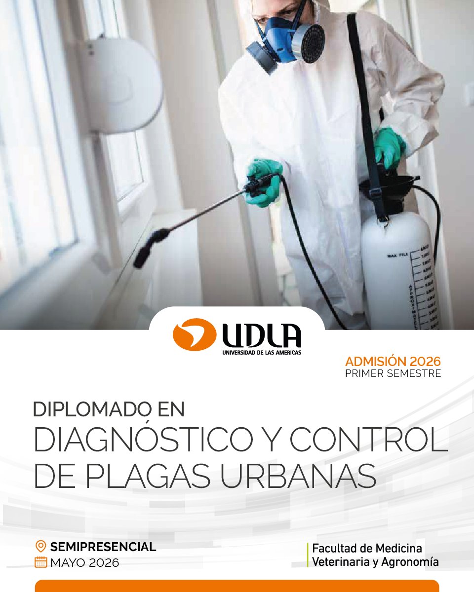 Conoce el Diplomado en Diagnóstico y Control de Plagas Urbanas 🐜🏙️, un programa semipresencial que aborda uno de los desafíos más importantes para la salud pública y el cuidado del entorno. 

Más información: econtinua.udla.cl/programas/dipl…