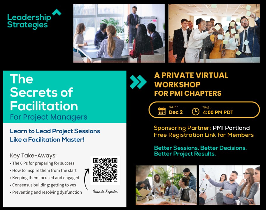 PMIPortland's tweet image. Transform Your Meetings into Momentum! Join PMI Portland on Dec 2 for a workshop with Michael Wilkinson. 📅 4:00–5:30 PM 👉 Save your spot: ow.ly/VKwT50XmcNI #PMIPortland #ProjectManagement #Leadership #ProfessionalDevelopment #Facilitation