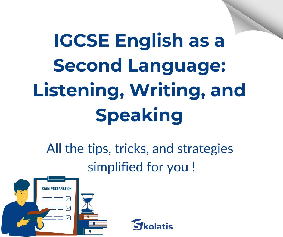 skolatisworld's tweet image. Want to boost your IGCSE ESL score?

Our new post breaks down simple, effective plans for Listening, Writing &amp;amp; Speaking — perfect for aiming at an A*.

✅ Smart listening 
✅ Faster writing
✅ Stronger speaking 
✅ Easy weekly study routine

Read more: skolatis.com/simple-plans-f…