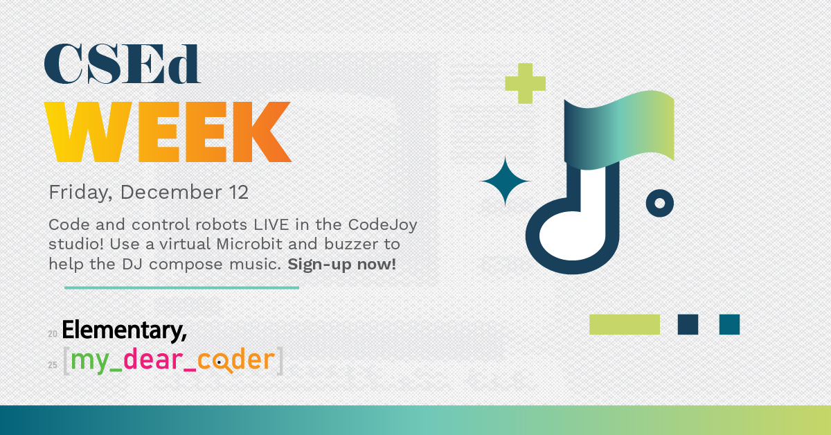 IowaSTEM's tweet photo. #CSEd Week is almost over, but there's still time to get in on the fun! Learn more about tomorrow’s Robot DJ event with @CodeJoyEdu and sign up to join in the fun! 👉https://t.co/Qv6JptQcLN

#ComputerScience #ComSci https://t.co/sgzdc42mPK