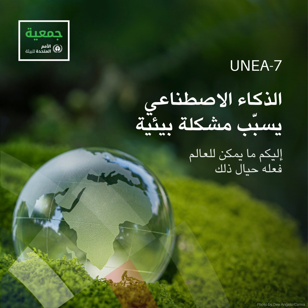UNEP_Arabic's tweet photo. هناك آمال كبيرة بأن يساعد الذكاء الاصطناعي في التصدي لأكبر الأزمات العالمية. لكن قد تؤثّر طفرة استعماله سلباً على البيئة.
قبيل انعقاد #UNEA7، حيث سيناقش القادة قضايا ناشئة مثل الذكاء الاصطناعي، يوضح هذا المقال كيفية تحقيق التوازن بين فوائده وتأثيره البيئي: https://t.co/J6pnutES5A https://t.co/67C9w7XjIk