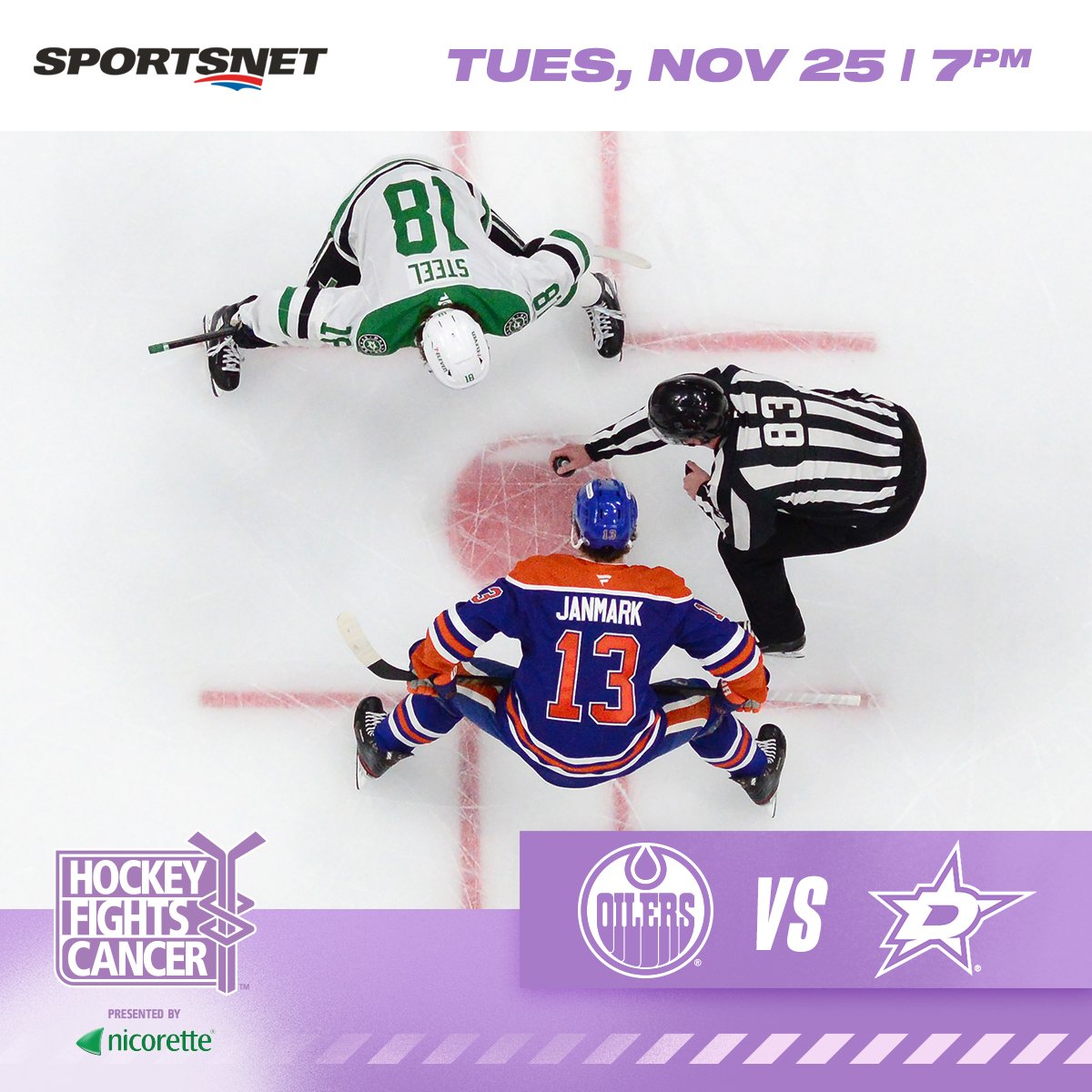 IT'S GAME DAY!

The #Oilers return home to face the Dallas Stars in their annual #HockeyFightsCancer game. 

⏰ 7pm MT
📺 <a href="/Sportsnet/">Sportsnet</a>
📻 <a href="/CHED880/">880CHED</a>
🎥 Oilers+ (post)
🎟️ EdmontonOilers.com/Tickets
🚗 RogersPlace.com/Parking

#LetsGoOilers