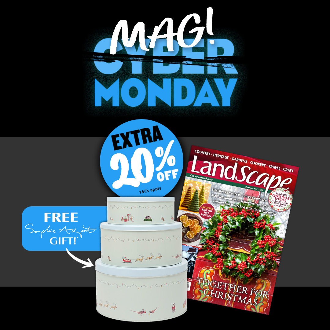 Cyber Monday Sale!
Celebrate the season with 20% OFF an annual subscription to LandScape magazine when you use code BF20!
PLUS, receive a FREE set of Sophie Allport nesting cake tins worth £42 – perfect for your festive bakes!
Hurry, offer ends tonight! bit.ly/4nMrffj
