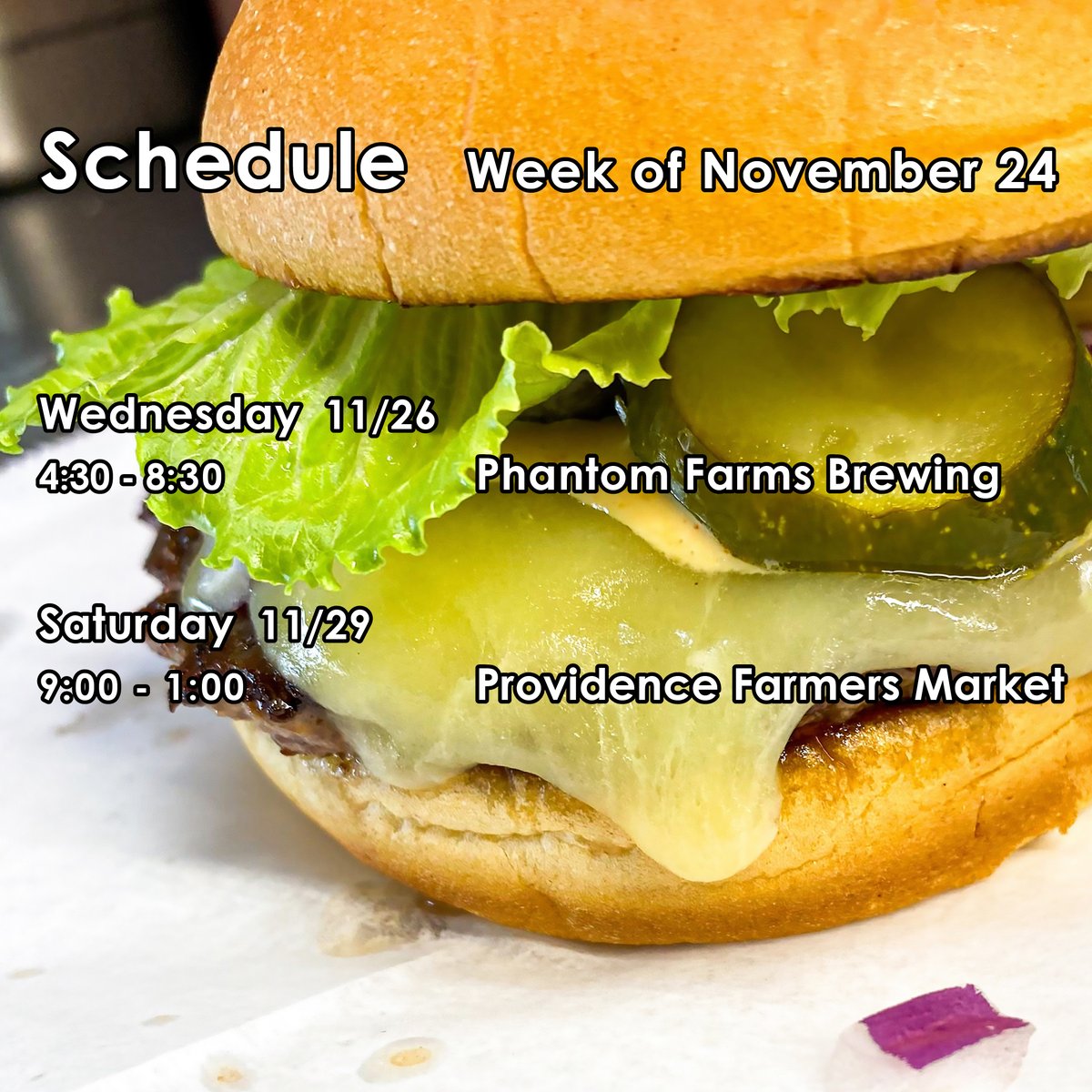 Our schedule for the week of November 24, 2025. tockify.com/rocket/monthly… online: rocketstreetfood.square.site