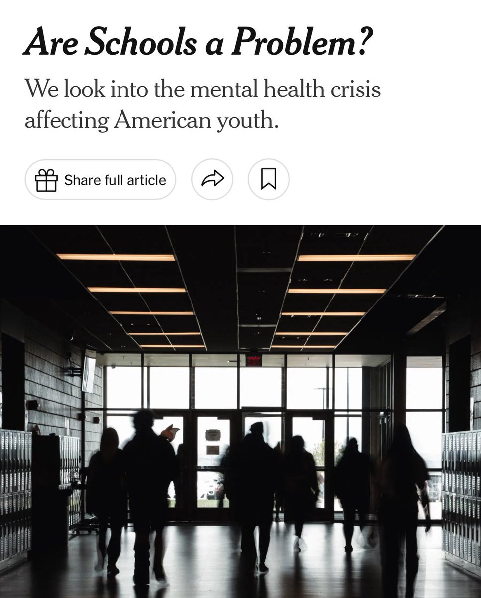 chantz_y's tweet photo. The @nytimes is wondering if schools are a problem and talks about the growing mental health crisis in kids despite an airborne virus that damages mental health spreading relentlessly in schools for 6 years https://t.co/WUp6talHNo