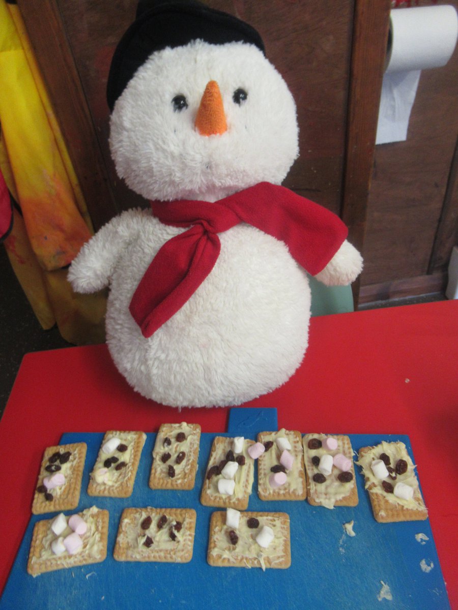Creativity - decorating snowman biscuits yum yum yummi