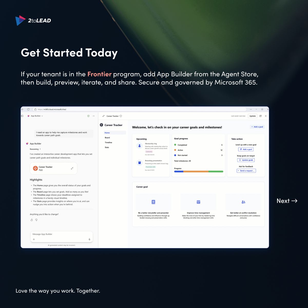 2toLead's tweet image. Our Power Platform Community Conference recap shows exactly how Microsoft 365 App Builder and Workflow Agents let your team turn ideas into secure, shareable apps in minutes. 
Read the full blog now → 2tl.co/47D7yk3 

#PowerPlatform #Copilot #Microsoft365