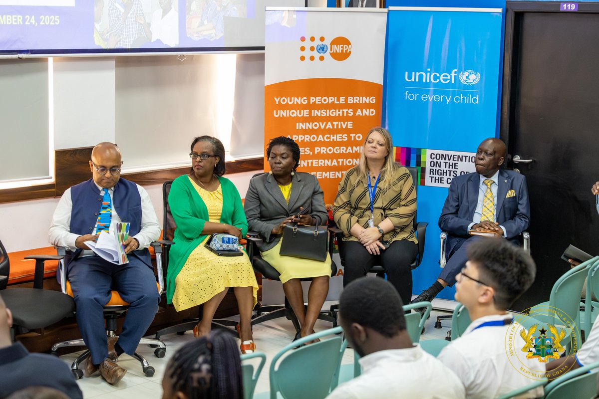 georgeoaddo's tweet image. On November 24th, 2025, I joined the UN Country Team in Ghana for a high-level Youth Engagement Dialogue as part of the UN@80 activities. Under the theme “Powered by Youth – Building Our Future Together,” young leaders from across the country shared bold ideas to shape national…