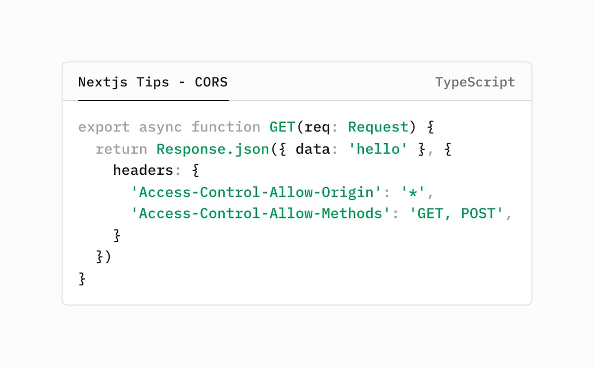 powder_as's tweet image. API routes with CORS. Public APIs made easy.

#nextjs #typescript #programmingtip #codingtip #letsconnect
