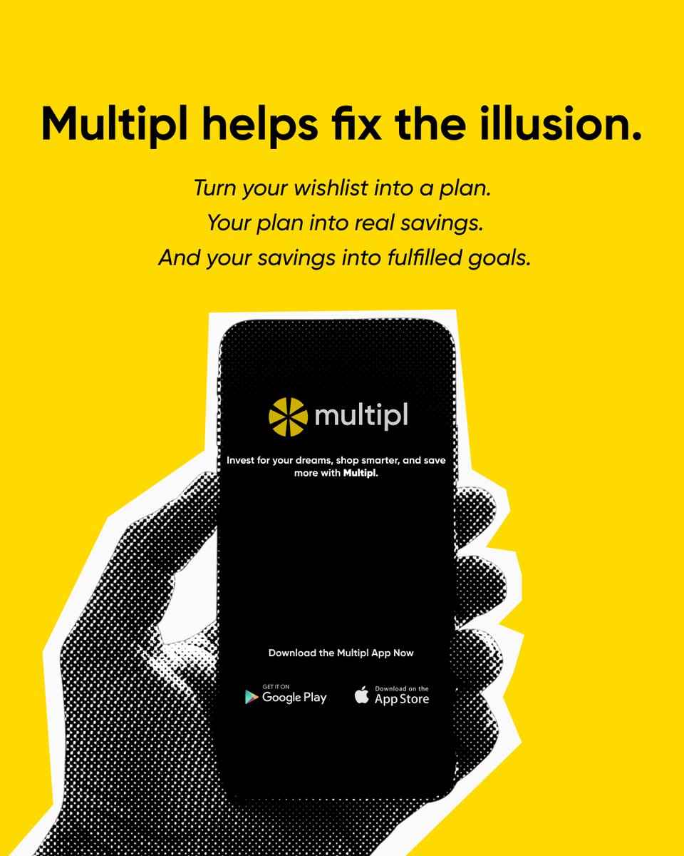 MultiplMovement's tweet photo. Multipl helps you fix it:
• Track what you’re saving for
• Set up a plan for guilt-free spends
• Multiply it while you wait
Turn your wishlist into a well-funded goal!
#multiplapp #spendvesting #moneyillusion #mutualfunds #branddiscounts #vacation #gadgets #investments #dream #wishlist #fyp #trending #plannedspends #unplannedspends
