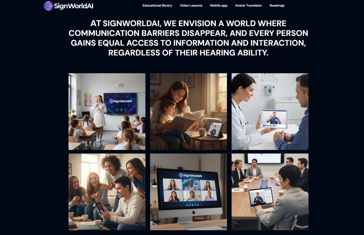 SignWorldAI's tweet image. 📣We are excited to announce that our website is officially live.

Visit us to learn about our development plans: signworldai.com

The next step is creating and uploading the alphabet in the following sign languages: #ASL #RSL #BSL.
Join our Twitter to stay updated. 🩵