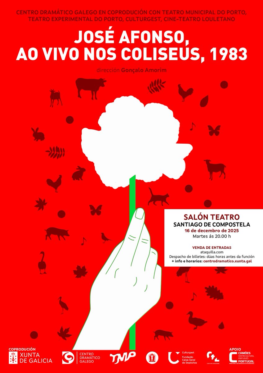 O Camões – Centro Cultural Português em Vigo apoia o Centro Dramático Galego na organização de mais uma edição do programa Quintas do Camões, de apoio ao teatro (em) português na Galiza.

Mais informação em:  centrodramatico.xunta.gal/cdg/