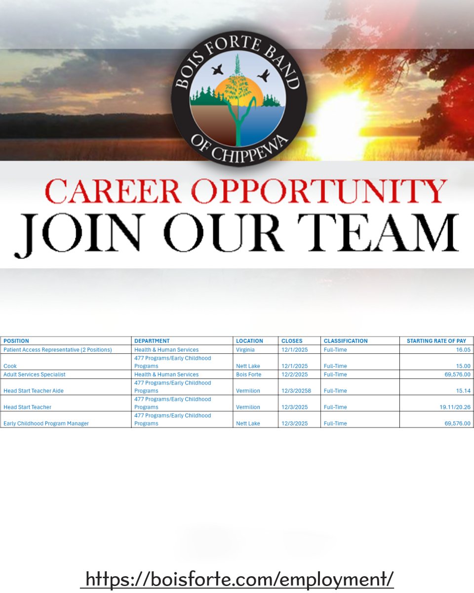 Bois Forte Band of Chippewa (@boisforte_boc) on Twitter photo 