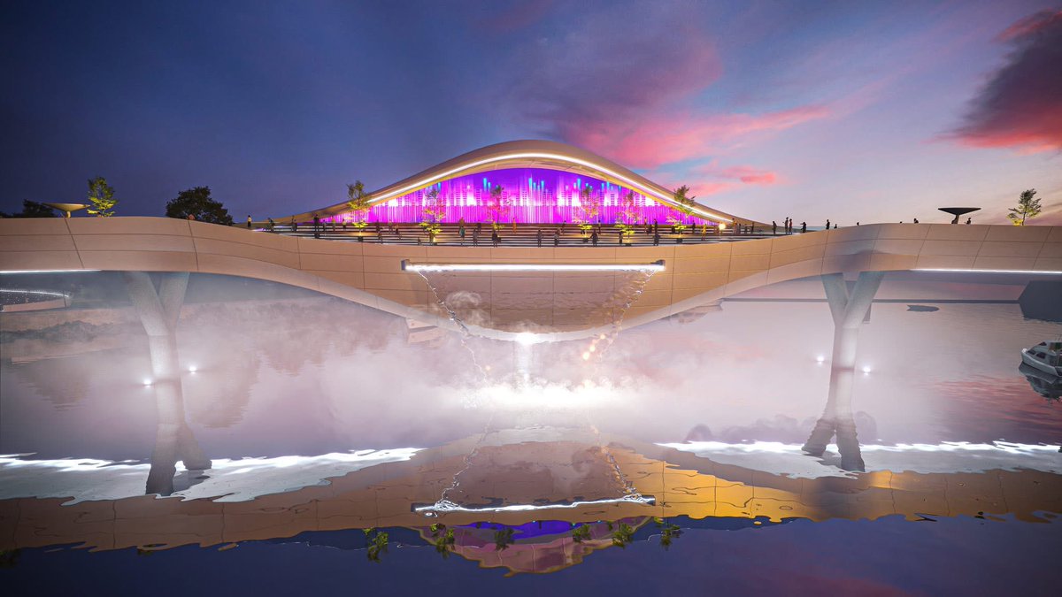 theupindex's tweet image. New pedestrian bridge to be constructed connecting both ends of Gomti Riverfront in Lucknow

LDA has released design of the bridge, to be constructed on the lines of Atal Setu in Ahmedabad:

🔸180 m long and 12 m wide bridge
🔸Total length 380 m including ramps

Project cost ~…