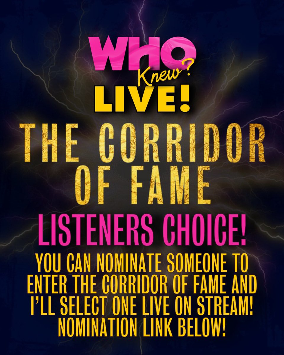 whoknewpodcast's tweet image. It’s your 🚨LAST CHANCE🚨to vote for your favourite stories to join the DVD Collection &amp;amp; your favourite people to enter the Corridor of Fame!📀⭐️

I’ll be revealing the winners live on stream tonight, so make sure you exercise your democratic rights!🫡

VOTE BELOW!⬇️
