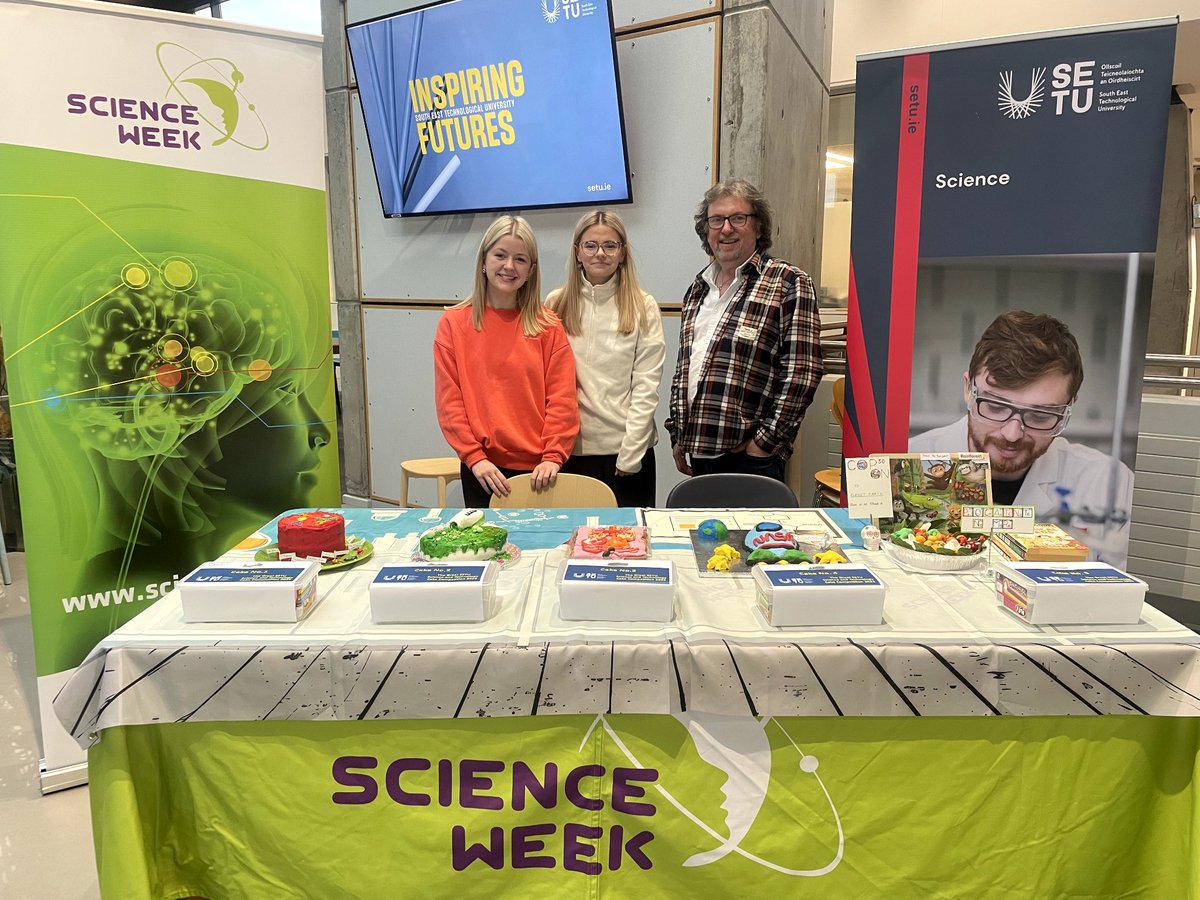 SETU_CWScience's tweet image. Science Week Throwback! 🍰 Congrats to Ciara Carthy (4th yr Bioscience &amp;amp; Biopharm student) on winning our Cake Competition! 🏆Huge thanks to all who got involved, a special shout-out to Holly Weadick and Lisa Carthy for organising such a great event 🙌 #ScienceWeek #Students