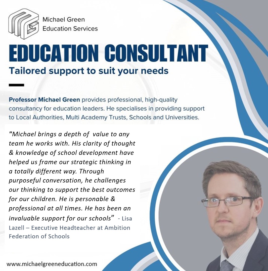 Michael_S_Green's tweet image. 🧵1 of 3:
One part of my work I value most is supporting, coaching and developing middle &amp;amp; senior leaders across schools, MATs &amp;amp; universities.

#schoolleadership #schoolleaders #schooldevelopment