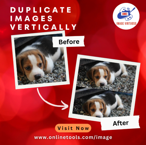 ImageVirtuoso's tweet image. Create two vertical copies of your image effortlessly. Ideal for seamless vertical layouts and designs!  
Try our tool - onlinetools.com/image/duplicat… 
#browserling #PhotoEditing #VisualEffects #ImageEnhancement #CreativeTools #ilwx #PhotoFilters #explorepage #x #LA28 #IndustryHBO