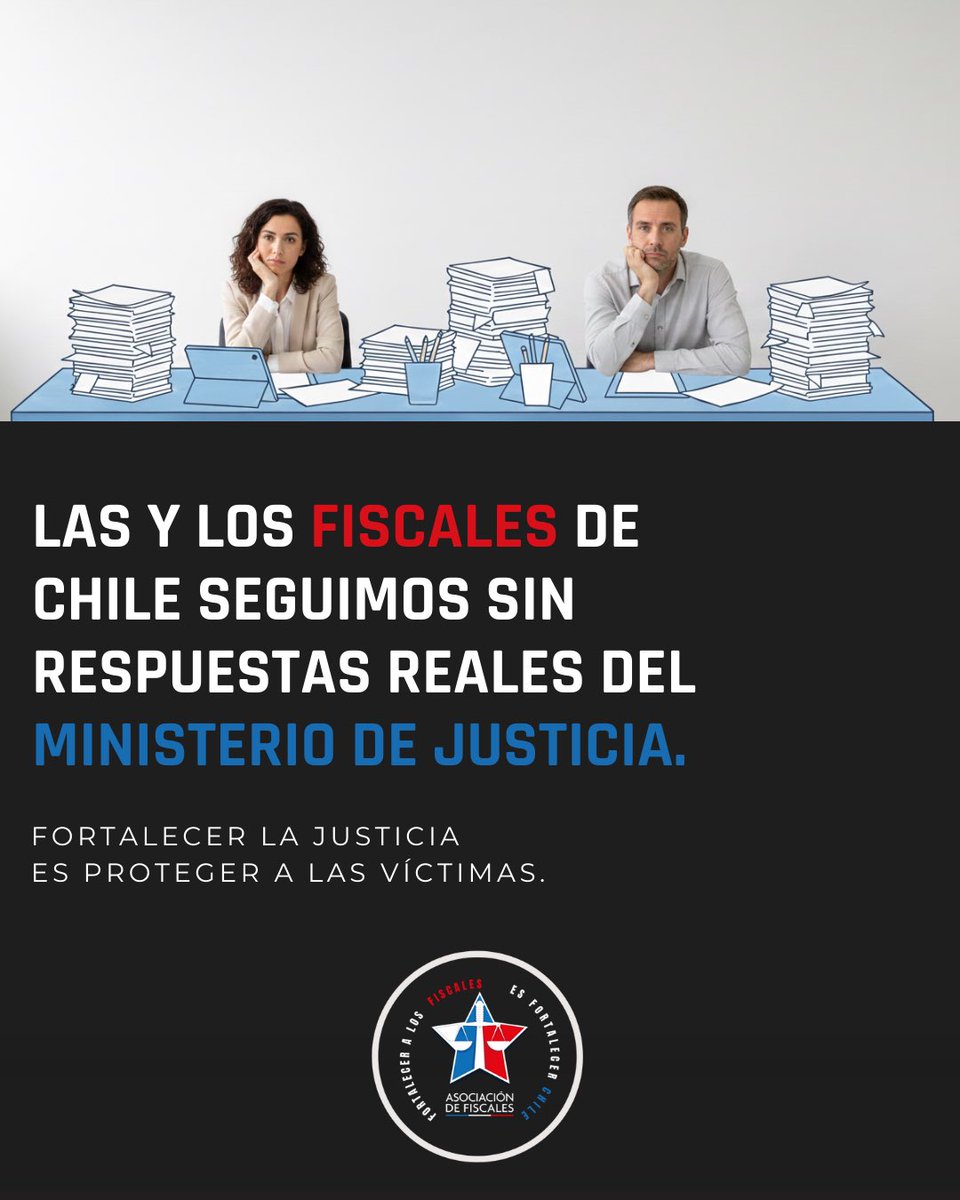 fiscalesdechile's tweet photo. Como Asociación Nacional de Fiscales reafirmamos nuestra disposición al diálogo y esperamos que estas necesidades puedan ser escuchadas y atendidas por el @MinjuDDHH 

#FortaleceralosFiscalesEsFortalecerChile #MinisterioDeJusticia #ANF #MásFiscalesMásJusticia #UrgenciaMP https://t.co/A1UjZNxdf6