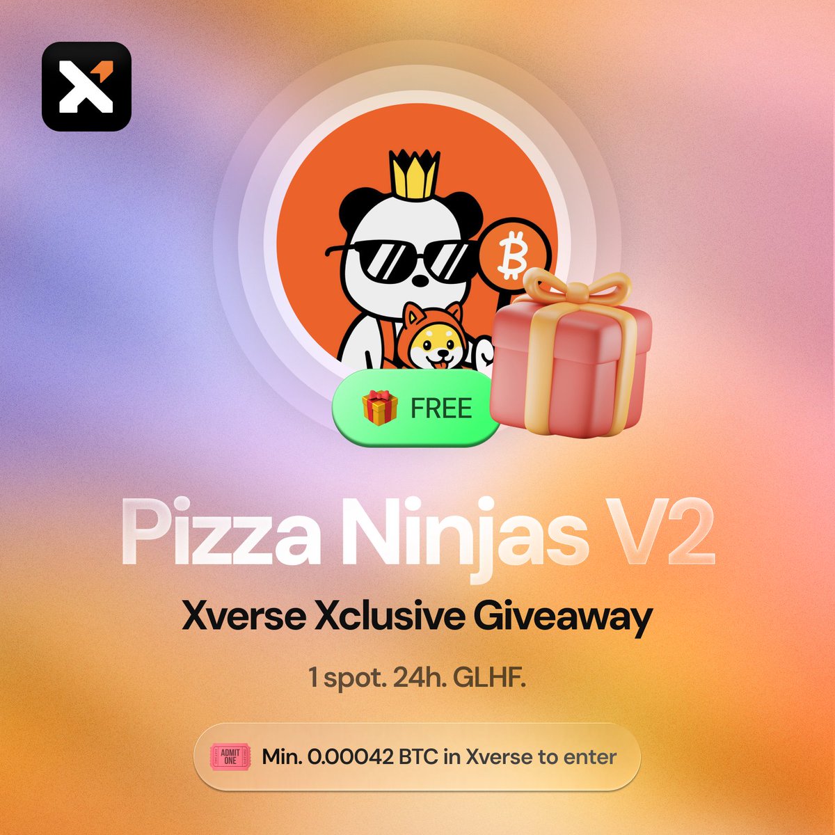FREE @PizzaNinjas V2 now live on Xverse Xclusive.
1 spot only.

How to enter the Doughjo👇