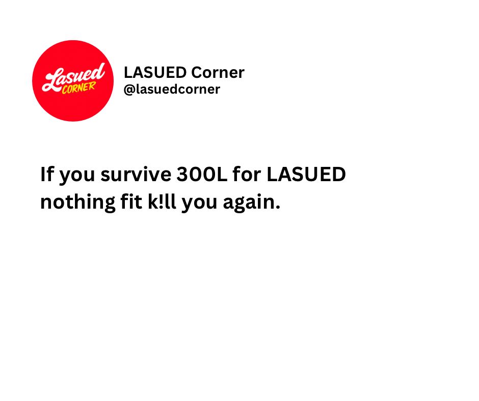 LasuedC's tweet image. #Lasuedite 
#fresher
#staylite
@LASUED_Official