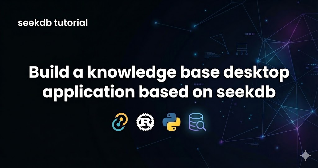OceanBaseDB's tweet image. Stop managing two separate databases for your local RAG apps.

Our new tutorial shows how to build a KB app with Tauri &amp;amp; seekdb,  combining ACID transactions and HNSW vector search in a single embedded SQL engine. 🚀

Learn how: oceanbase.ai/docs/build-kb-… 

#OceanBase #VectorSearch