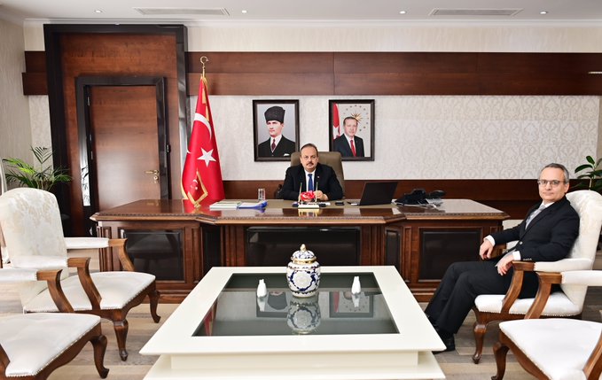 Vergi Başmüfettişi Olarak Atanan Şahin’e Veda Ziyareti