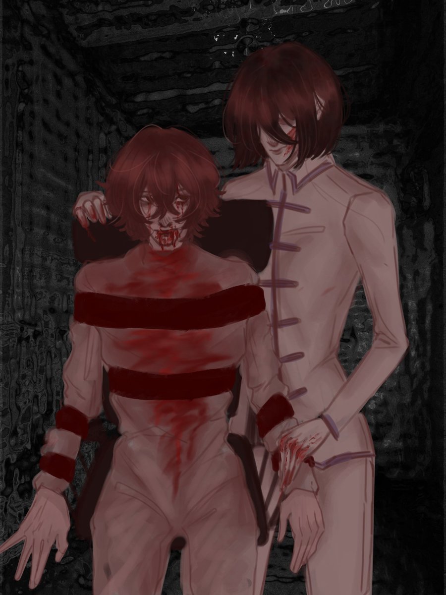 belxvedboyzai's tweet image. Wao... Follow me i draw tied up + distressed dazai often 😋 
#BSD