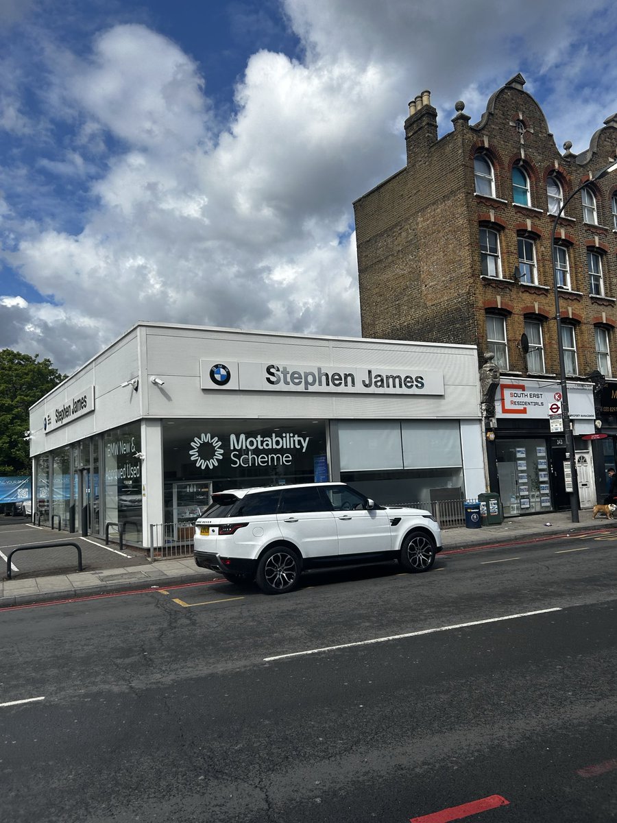 Thoughts and prayers with my local BMW dealership with a bigger Motability logo than BMW logo