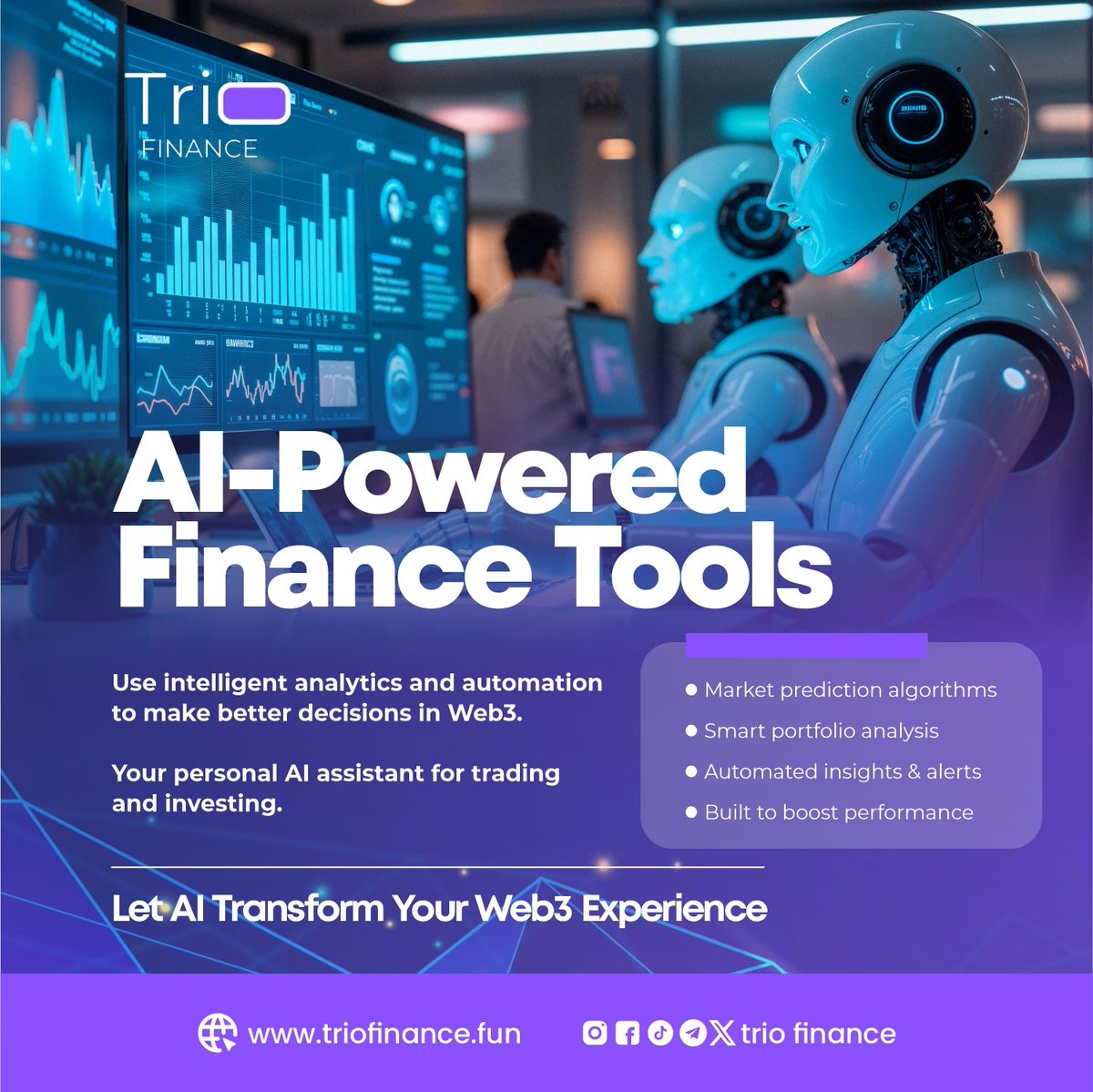 triopadx's tweet image. Use intelligent analytics and market prediction algorithms to boost your trading and investment performance on the Trio platform.

Explore our tools now!

#Triofinance #Web3AI #Web3Tools #SmartInvesting #MarketAnalysis