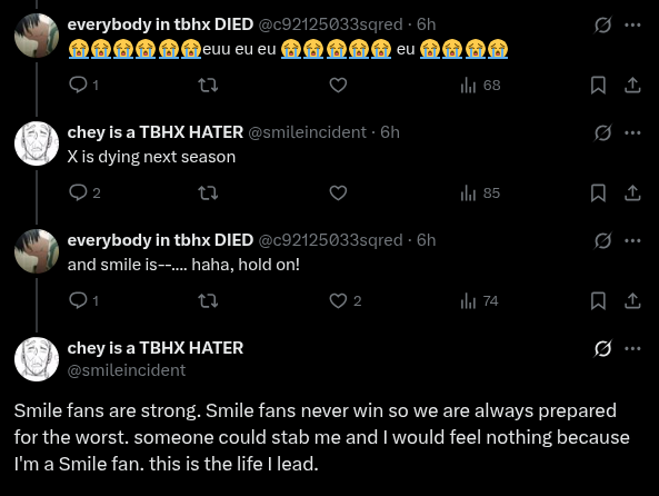 tbhxstruggles's tweet photo. o7 smile fans https://t.co/7sC3eAPx6f