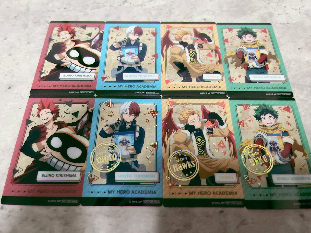 僕のヒーローアカデミア ヒロアカ
ナムコ namco 特典 カード 交換

譲)画像参照
緑谷×2/緑谷(箔)×1/轟×1/轟(箔)×2/ホークス×2/ホークス(箔)×1/切島×2
※↑が正しい数です。画像以外にもあります。

求)爆豪(箔押し)

郵送〇

検索からでもお声掛け下さい🙇‍♂️