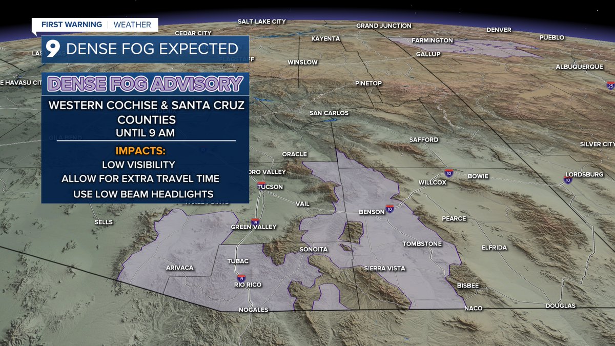 AprilMadisonWX's tweet photo. A Dense Fog Advisory is now in effect for these areas until 9 AM. Allow extra time for your morning commute, if you will be traveling in these areas. https://t.co/R7GFScuFzR