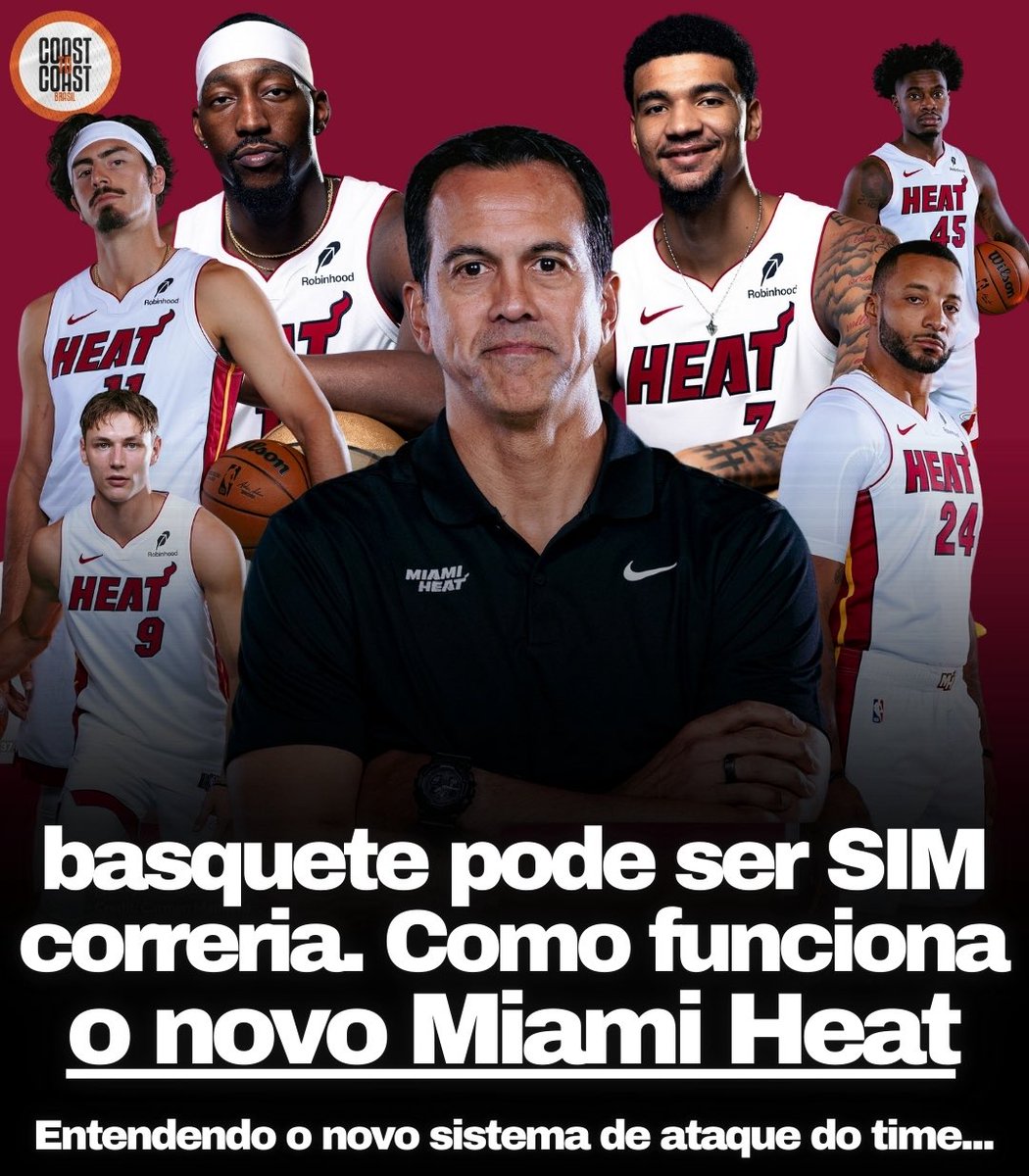 brasilcoast2's tweet photo. 📰 O time mais ÚNICO da NBA atualmente.

Eu CANSEI de ficar surpreso positivamente sozinho quanto a esse time e resolvi escrever!

O MIAMI HEAT deu um giro de 360° quanto ao funcionamento do lado ofensivo jogando num modelo ABSOLUTAMENTE ÚNICO na NBA hoje.

👇🏽deixe o Like e o RT! https://t.co/hT0XugkhZu