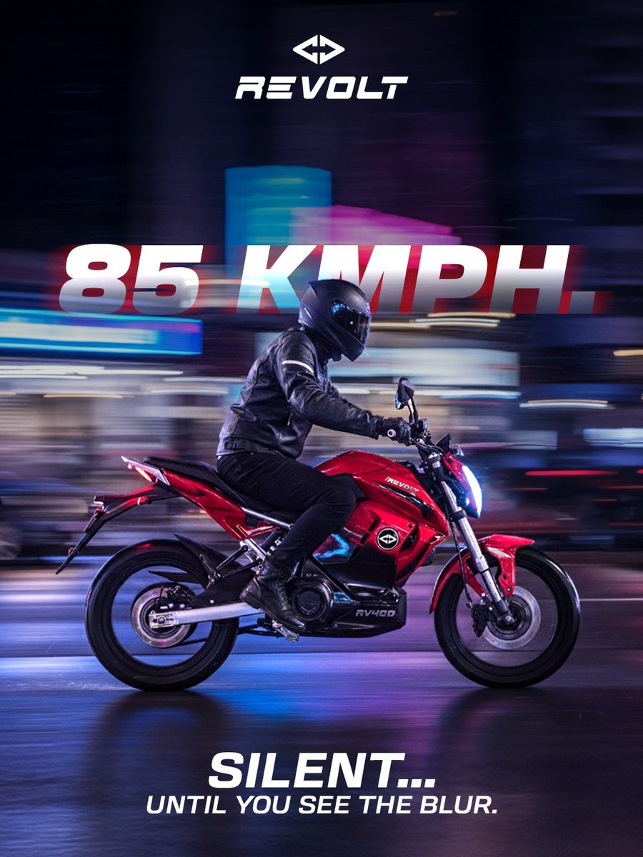RevoltMotorsIN's tweet image. This shot has ONE job:
Make you feel the speed even through a screen.
Did it? Comment below:
🟥 Yes, I felt the blur
🟩 Not just felt it… I want it.

#RideTheRevolution #TakeCharge #RevoltMotors #Electric #ElectricRevolution #EV