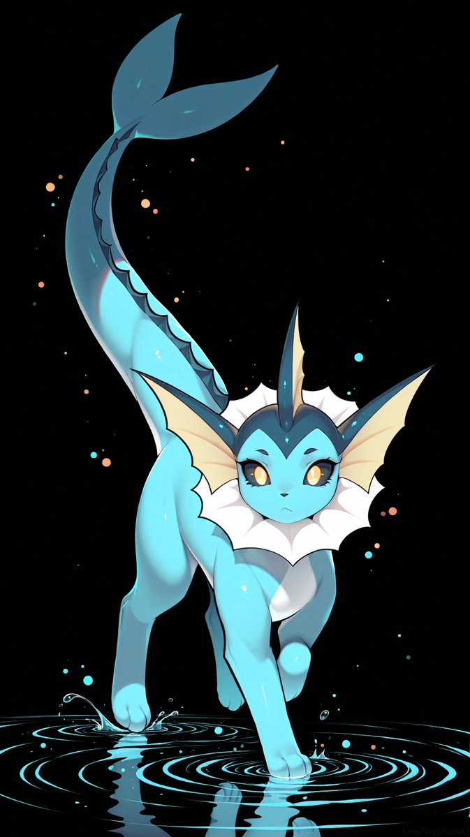 lap_deer's tweet image. #vaporeon #pokemon #eeveelution #ai