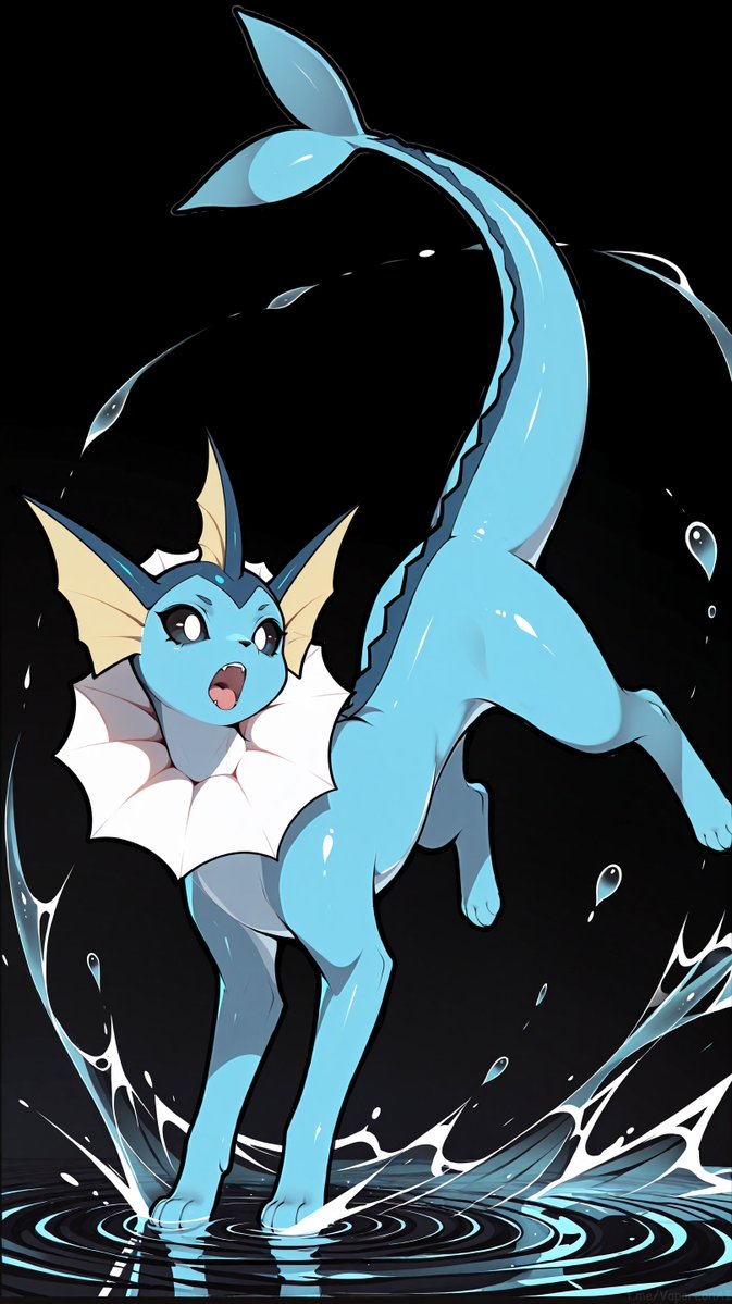 lap_deer's tweet image. #vaporeon #pokemon #eeveelution #ai