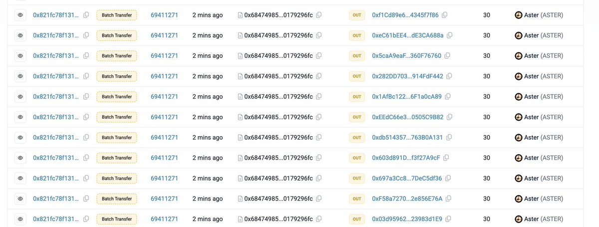 大量空投 #ASTER，你是否收到？？？