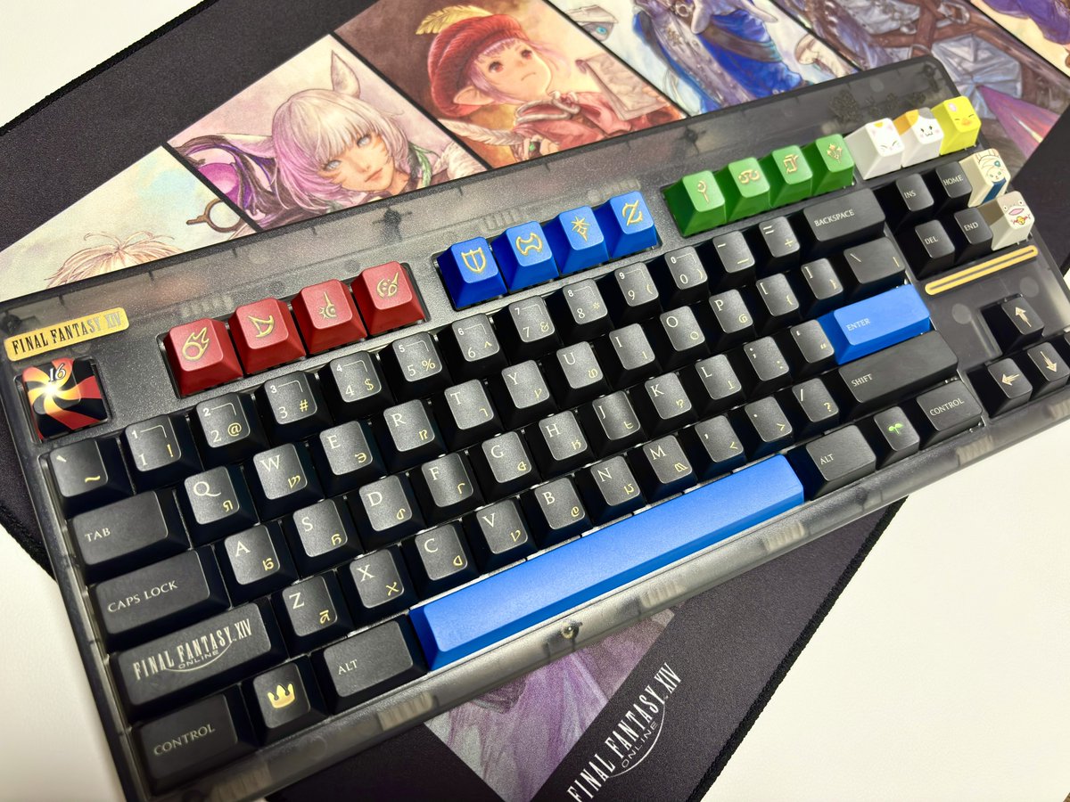 NovelKeys × #FF14 コラボのキーボード⌨️ 海外発送でやっと届いた