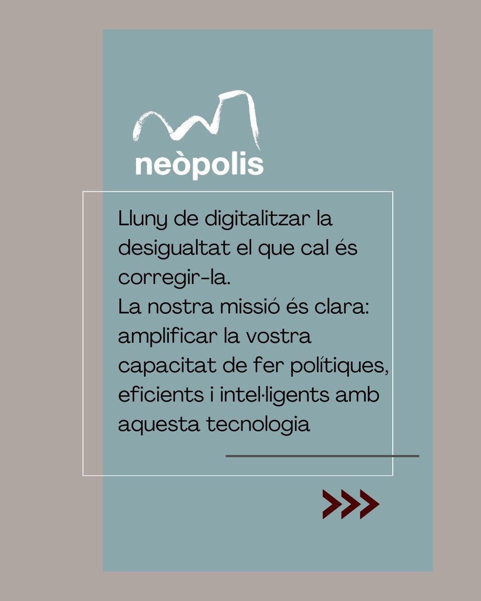 ⚠️La IA digitalitza la desigualtat? 
🤖Els algoritmes poden replicar els biaixos de les dades (q no són neutres)
🔆La solució: Governar la IA
Neòpolis ensenya a implementar-la amb ètica i eficiència
🎓Formació + 🚀Automatització segura = Política eficient, justa i Intel·ligent