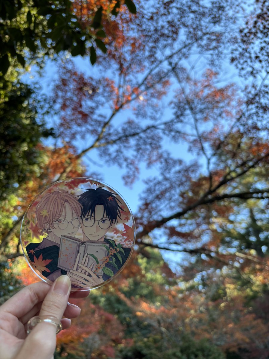 05taru_'s tweet image. ずっと、紅葉シーズンになったらこのアクコ持って紅葉狩り行きたいと思ってたの！やっと叶った〜🍁秋の装いのりゅあまかわいすぎる🫶🏻

#君となら恋をしてみても 
#なら恋