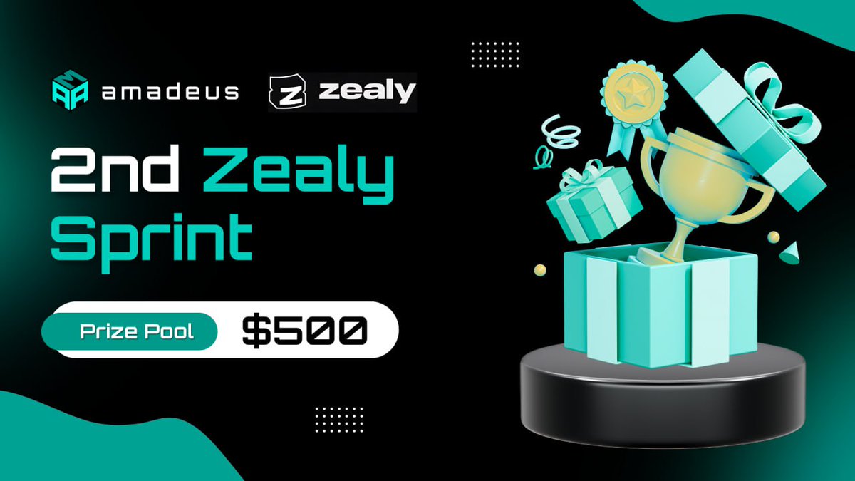 🏆 Our Sprint 2 is officially LIVE

Top 100 sprint users will earn $: zealy.io/cw/amadeusprot…

Prize Pool: 500 USDT
Top 1: $30
Top 2–5: $20 each
Top 6–20: $8 each
Top 21–51: $5 each
Top 52–100: $2.5 each

Ends 9 Dec. Winners will get USDT to the wallet connected to Zealy.