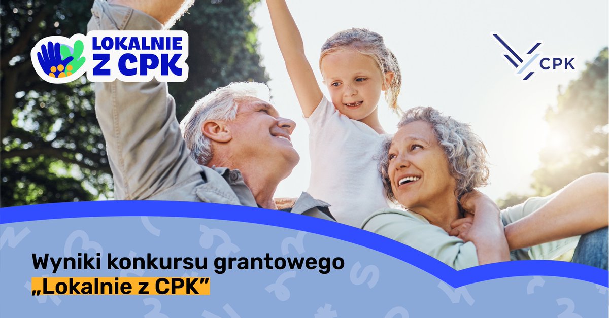 📣 <a href="/CPK_PL/">Centralny Port Komunikacyjny</a> ogłasza wyniki konkursu grantowego „Lokalnie z #CPK” 💛

Wpłynęło aż 2⃣7⃣5⃣ wniosków, z czego 5⃣5⃣ inicjatyw otrzyma dofinansowanie. Będą one miały pozytywny wpływ na najbliższe sąsiedztwo, poprawią komfort życia i będą aktywizować mieszkańców. 🤝🏡

Projekty mają