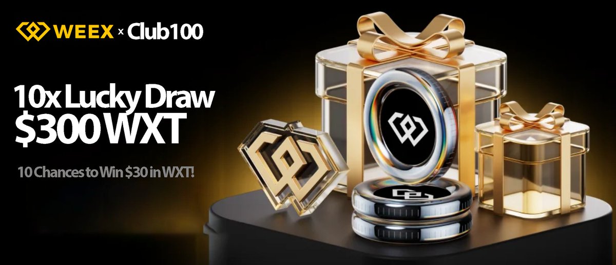 Club100_'s tweet image. 🎁 $300 WEEX GIVEAWAY – 10 Winners!

To celebrate the renewal of our collaboration with WEEX, we’ve organized an exclusive airdrop for our community! 🎉

A total of $300 in $WXT will be given away, 10 users will each win $30 in WXT via lucky draw.