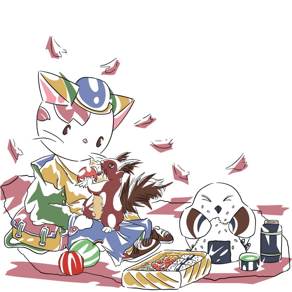 necodouraku's tweet image. 珈琲にゃんこドリップの新作の絵になります
円山公園の桜とネコとエゾリスとシマエナガの絵になります🌸 円山公園の桜は札幌の名所であり、「雪の妖精」と言われるシマエナガや、エゾリスも出現する地域となります。札幌駅四季マルシェで販売中✨
#札幌 #北海道四季マルシェ #シマエナガ  #エゾリス