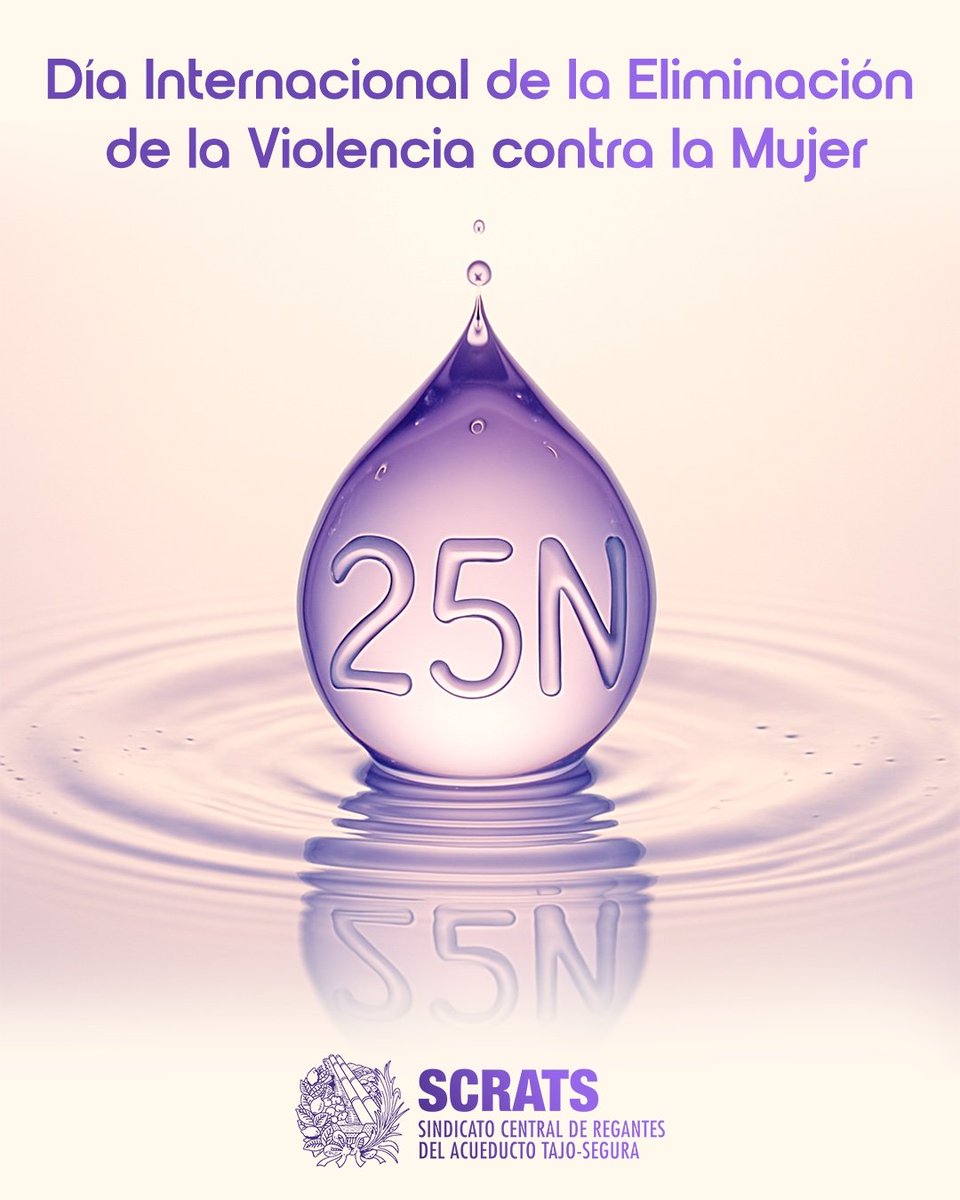 scrats_regantes's tweet image. Nos sumamos al compromiso de toda la #sociedad y de las instituciones para visibilizar y poner fin, de manera definitiva, a una realidad que aún golpea a millones de mujeres en el mundo 💜

#25N: Día Internacional para la Eliminación de la Violencia contra las Mujeres.