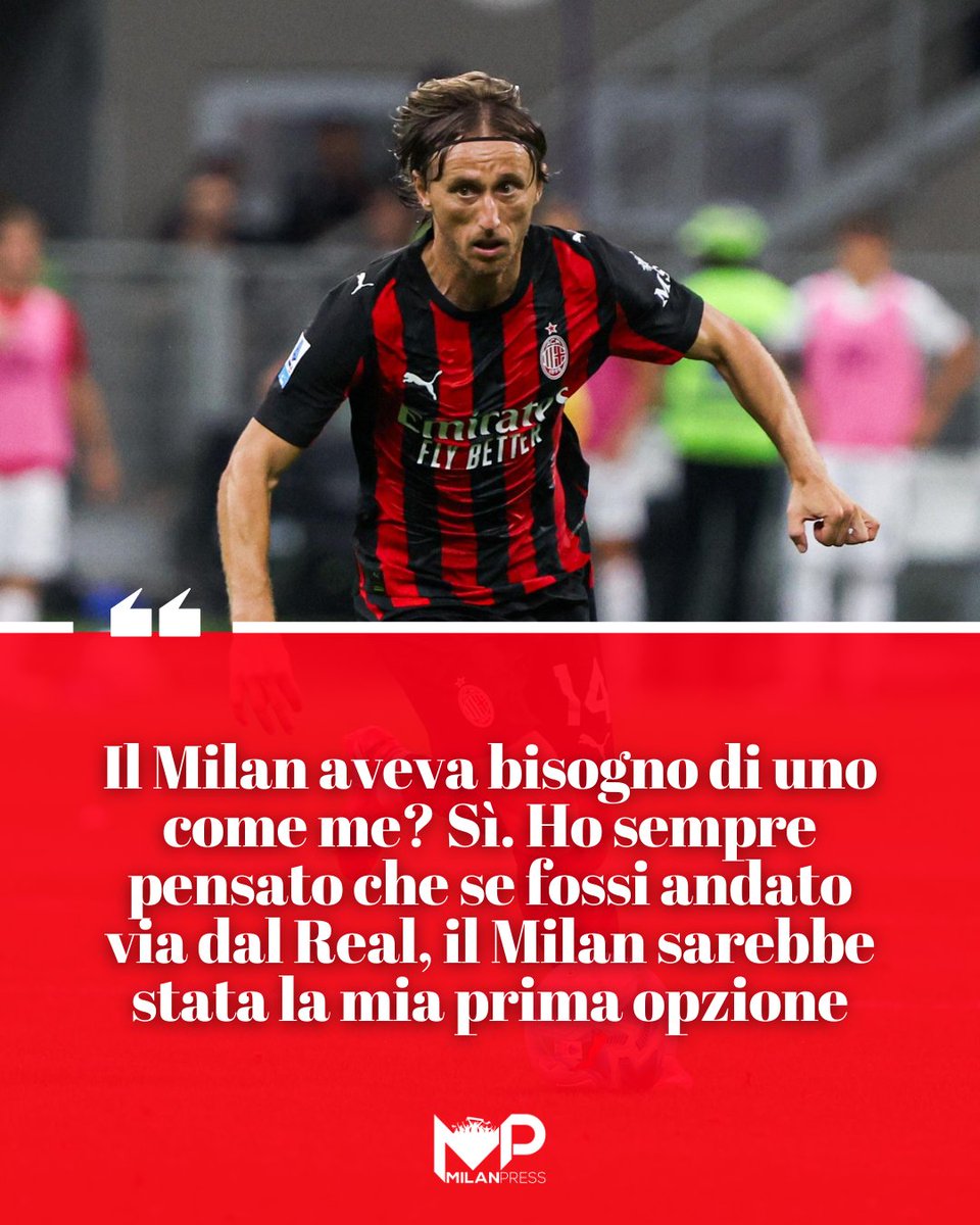 MilanPress_it's tweet image. «𝑯𝒐 𝒔𝒆𝒎𝒑𝒓𝒆 𝒑𝒆𝒏𝒔𝒂𝒕𝒐 𝒂𝒍 𝑴𝒊𝒍𝒂𝒏» 💭🔴⚫

L&apos;intervista di Luka @lukamodric10 al portale croato (Ne)Uspjeh prvaka: l&apos;addio al Real Madrid, l&apos;arrivo al Milan e i primi mesi in rossonero 🎙️

#modric #milan #realmadrid #milanpress