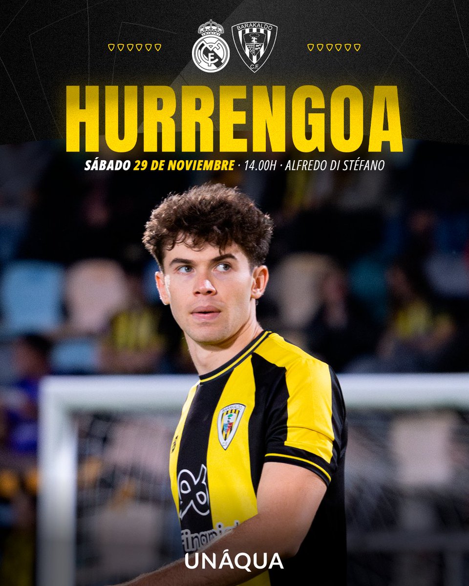 El sábado nos vemos en Valdebebas 🙌🏻

🆚 <a href="/realmadrid/">Real Madrid C.F.</a> B
🏟️ Alfredo Di Stéfano
🎟️ General 19€ (A la venta en BRK Store)

#RealMadridCastillaBaraka