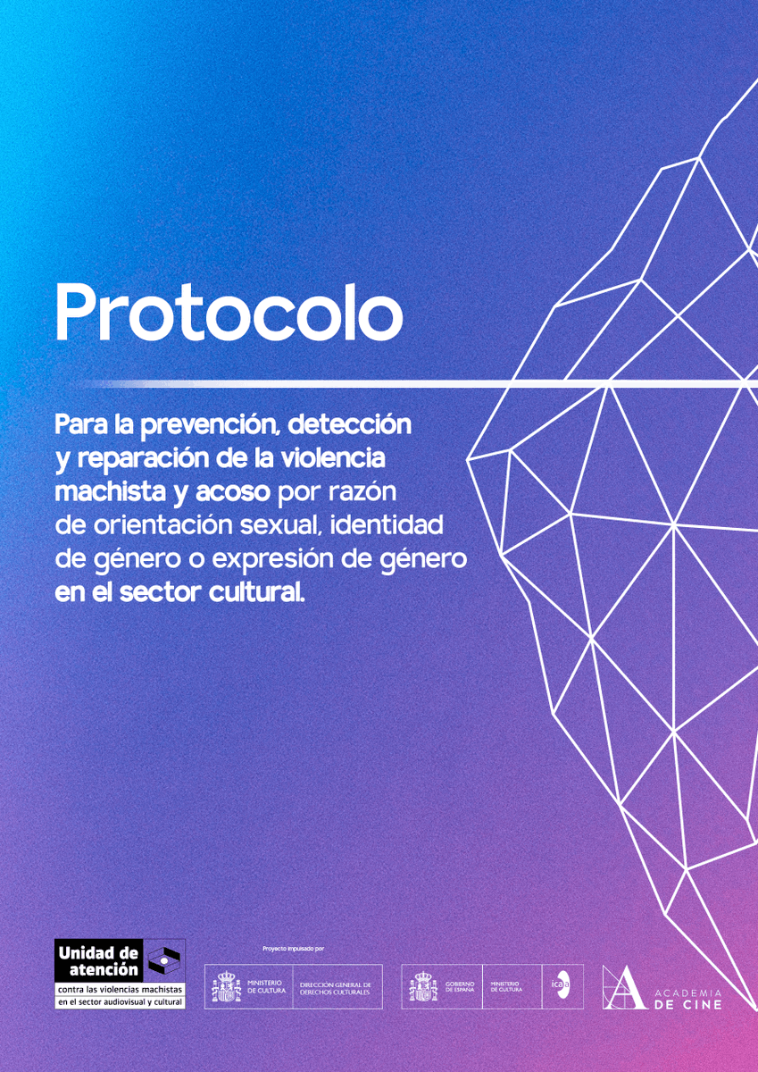 Academiadecine's tweet photo. La Academia de Cine y el Ministerio de Cultura lanzan un Protocolo para prevenir las violencias machistas el sector cultural.
https://t.co/8DbJuDdeVd https://t.co/sAK2en1nG6